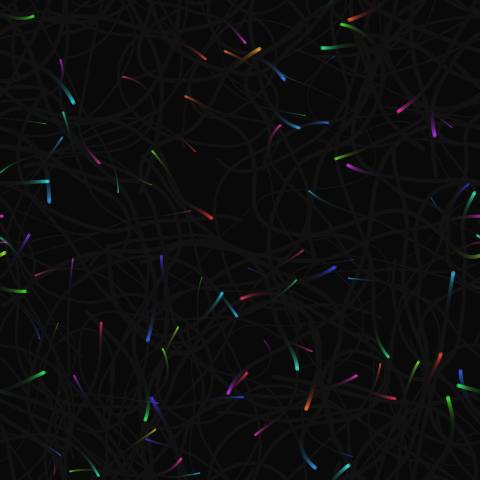 Colorful Flowing Particles