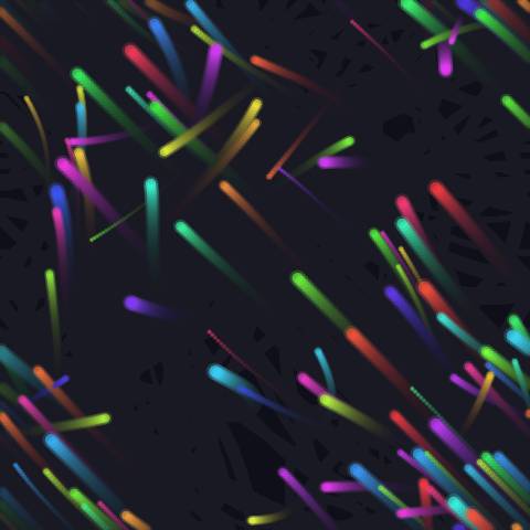 Colorful Flowing Particles