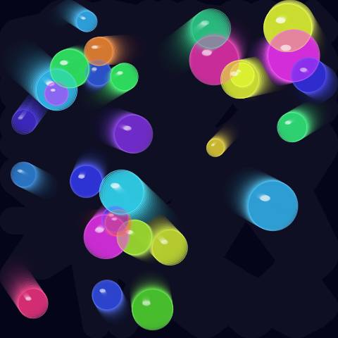 Colorful Bouncing Bubbles