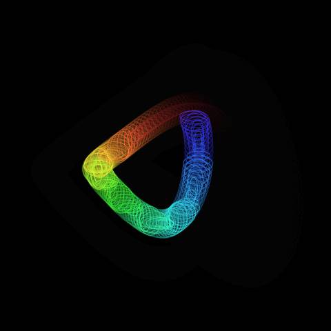 Neon Wave Harmonograph