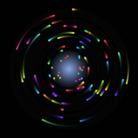 Orbiting Dots and Trails