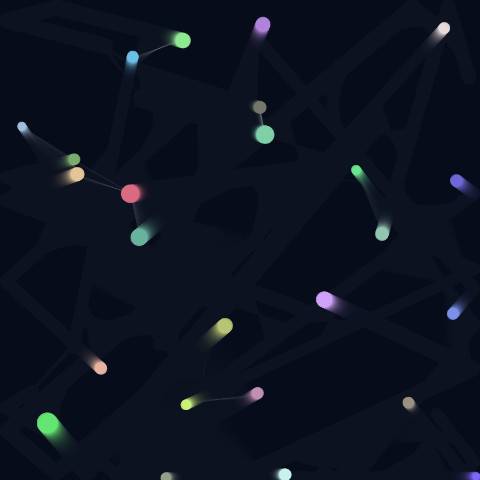 Bouncing Color Orbs